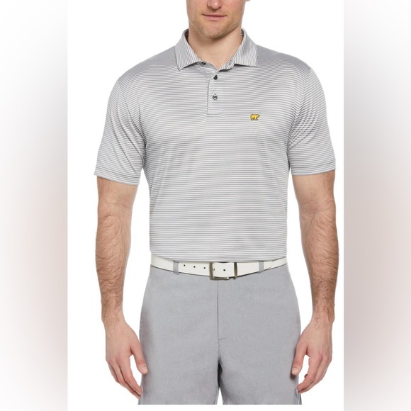 Jack Nicklaus Men’s Heathered Two Color Stripe Golf Polo - Picture 2 of 2